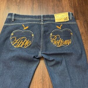 Apple Bottoms Jeans Women Blue Denim Size 11/12 Vintage Y2K Low Rise Straight